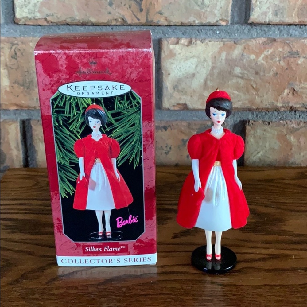 🌹Silken Flame Barbie Ornament - 1998